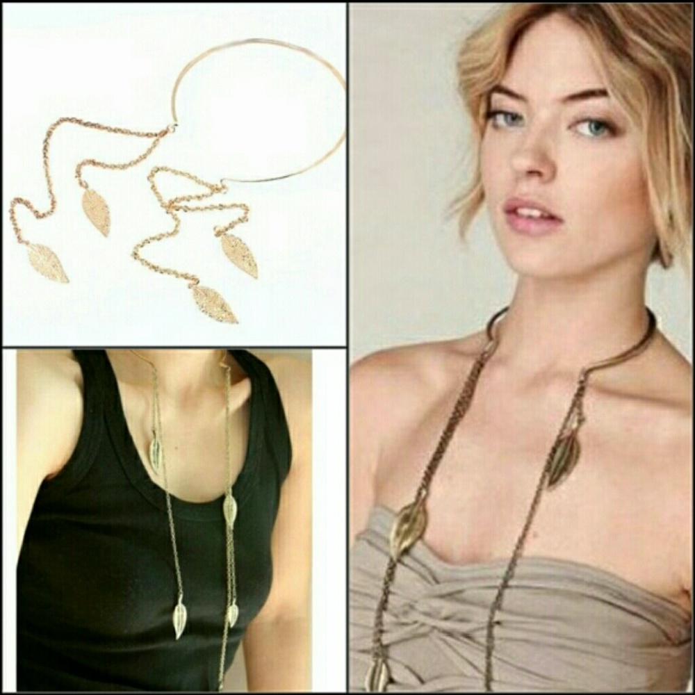 New Gold Leaves Necklace